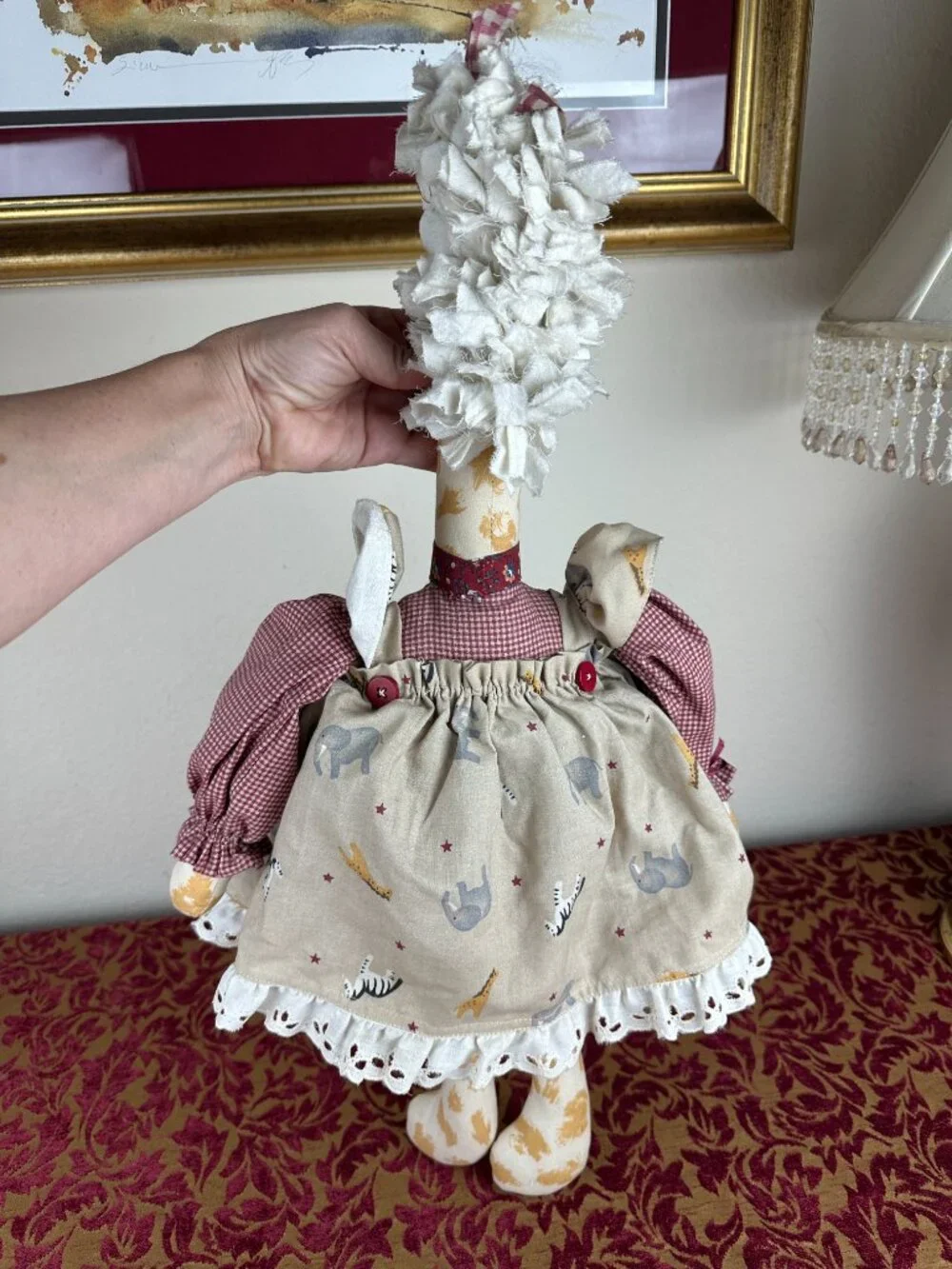 VTG Hand sewn Ginny Giraffe from Daisy Kingdom Stitch n Stuff Doll Kit ADORABLE